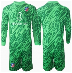 Atletico Madrid Torwart Auswärtstrikot Kinder 2024-25 Langarm (+ kurze hosen)