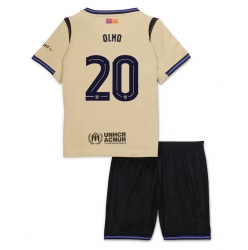 Barcelona Dani Olmo #20 Auswärtstrikot Kinder 2025-26 Kurzarm (+ kurze hosen)