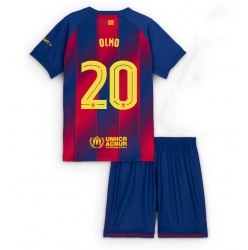 Barcelona Dani Olmo #20 Heimtrikot Kinder 2025-26 Kurzarm (+ kurze hosen)