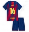 Barcelona Fermin Lopez #16 Heimtrikot Kinder 2025-26 Kurzarm (+ kurze hosen)