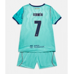 Barcelona Fermin Lopez #7 3rd trikot Kinder 2026-27 Kurzarm (+ kurze hosen)