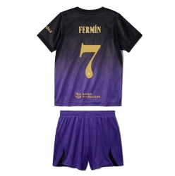 Barcelona Fermin Lopez #7 Auswärtstrikot Kinder 2026-27 Kurzarm (+ kurze hosen)