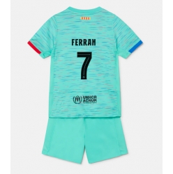 Barcelona Ferran Torres #7 3rd trikot Kinder 2023-24 Kurzarm (+ kurze hosen)