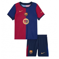 Barcelona Heimtrikot Kinder 2024-25 Kurzarm (+ kurze hosen)