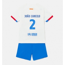 Barcelona Joao Cancelo #2 Auswärtstrikot Kinder 2023-24 Kurzarm (+ kurze hosen)