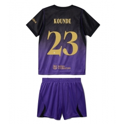 Barcelona Jules Kounde #23 Auswärtstrikot Kinder 2026-27 Kurzarm (+ kurze hosen)