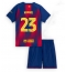 Barcelona Jules Kounde #23 Heimtrikot Kinder 2025-26 Kurzarm (+ kurze hosen)