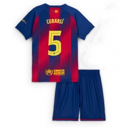 Barcelona Pau Cubarsi #5 Heimtrikot Kinder 2025-26 Kurzarm (+ kurze hosen)