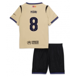 Barcelona Pedri Gonzalez #8 Auswärtstrikot Kinder 2025-26 Kurzarm (+ kurze hosen)