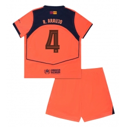Barcelona Ronald Araujo #4 3rd trikot Kinder 2025-26 Kurzarm (+ kurze hosen)