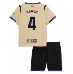 Barcelona Ronald Araujo #4 Auswärtstrikot Kinder 2025-26 Kurzarm (+ kurze hosen)