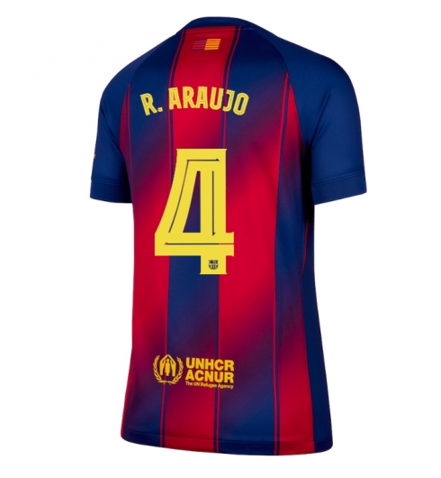 Barcelona Ronald Araujo #4 Heimtrikot Frauen 2025-26 Kurzarm Barcelona Ronald Araujo #4 Heimtrikot Frauen 2025-26 Kurzarm