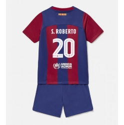 Barcelona Sergi Roberto #20 Heimtrikot Kinder 2023-24 Kurzarm (+ kurze hosen)