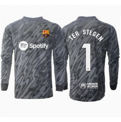 Barcelona Ter Stegen #1 Torwart 3rd trikot 2024-25 Langarm