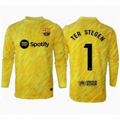 Barcelona Ter Stegen #1 Torwart Heimtrikot 2024-25 Langarm