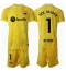 Barcelona Ter Stegen #1 Torwart Heimtrikot Kinder 2024-25 Kurzarm (+ kurze hosen)