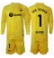 Barcelona Ter Stegen #1 Torwart Heimtrikot Kinder 2024-25 Langarm (+ kurze hosen)