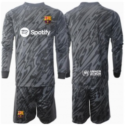 Barcelona Torwart 3rd trikot Kinder 2024-25 Langarm (+ kurze hosen)