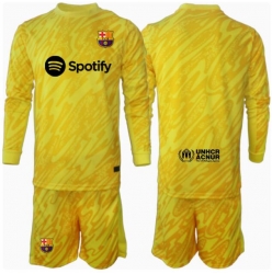Barcelona Torwart Heimtrikot Kinder 2024-25 Langarm (+ kurze hosen)