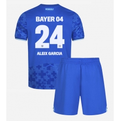 Bayer Leverkusen Aleix Garcia #24 3rd trikot Kinder 2025-26 Kurzarm (+ kurze hosen)