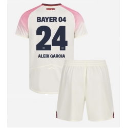 Bayer Leverkusen Aleix Garcia #24 Auswärtstrikot Kinder 2025-26 Kurzarm (+ kurze hosen)