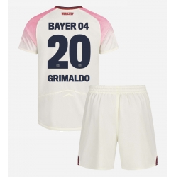 Bayer Leverkusen Alejandro Grimaldo #20 Auswärtstrikot Kinder 2025-26 Kurzarm (+ kurze hosen)