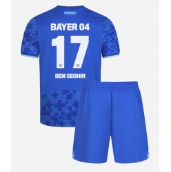 Bayer Leverkusen Eliesse Ben Seghir #17 3rd trikot Kinder 2025-26 Kurzarm (+ kurze hosen)