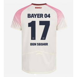 Bayer Leverkusen Eliesse Ben Seghir #17 Auswärtstrikot 2025-26 Kurzarm