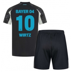 Bayer Leverkusen Florian Wirtz #10 3rd trikot Kinder 2024-25 Kurzarm (+ kurze hosen)