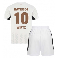 Bayer Leverkusen Florian Wirtz #10 Auswärtstrikot Kinder 2024-25 Kurzarm (+ kurze hosen)