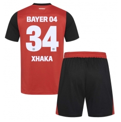 Bayer Leverkusen Granit Xhaka #34 Heimtrikot Kinder 2024-25 Kurzarm (+ kurze hosen)