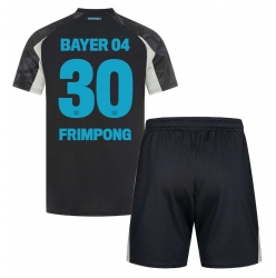 Bayer Leverkusen Jeremie Frimpong #30 3rd trikot Kinder 2024-25 Kurzarm (+ kurze hosen)