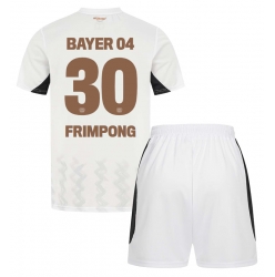 Bayer Leverkusen Jeremie Frimpong #30 Auswärtstrikot Kinder 2024-25 Kurzarm (+ kurze hosen)
