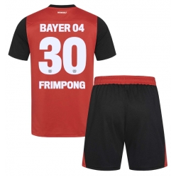 Bayer Leverkusen Jeremie Frimpong #30 Heimtrikot Kinder 2024-25 Kurzarm (+ kurze hosen)