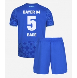 Bayer Leverkusen Loic Bade #5 3rd trikot Kinder 2025-26 Kurzarm (+ kurze hosen)