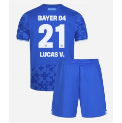 Bayer Leverkusen Lucas Vazquez #21 3rd trikot Kinder 2025-26 Kurzarm (+ kurze hosen)