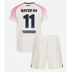 Bayer Leverkusen Martin Terrier #11 Auswärtstrikot Kinder 2025-26 Kurzarm (+ kurze hosen)