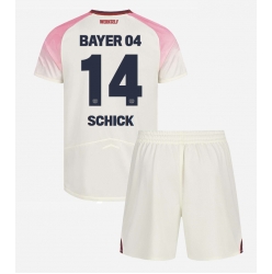 Bayer Leverkusen Patrik Schick #14 Auswärtstrikot Kinder 2025-26 Kurzarm (+ kurze hosen)