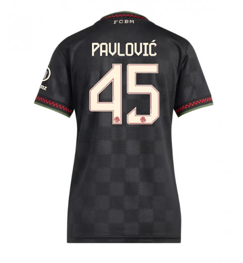 Bayern Munich Aleksandar Pavlovic #45 3rd trikot Frauen 2025-26 Kurzarm Bayern Munich Aleksandar Pavlovic #45 3rd trikot Frauen 2025-26 Kurzarm