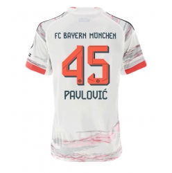 Bayern Munich Aleksandar Pavlovic #45 Auswärtstrikot Frauen 2025-26 Kurzarm Bayern Munich Aleksandar Pavlovic #45 Auswärtstrikot Frauen 2025-26 Kurzarm