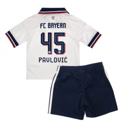 Bayern Munich Aleksandar Pavlovic #45 Auswärtstrikot Kinder 2026-27 Kurzarm (+ kurze hosen)