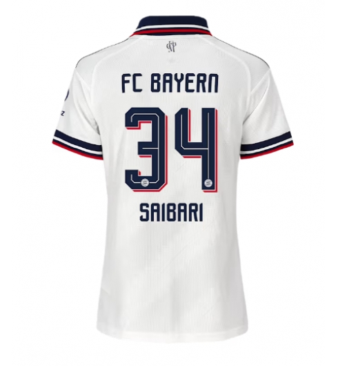 Bayern Munich Ismael Saibari #34 Auswärtstrikot Frauen 2026-27 Kurzarm Bayern Munich Ismael Saibari #34 Auswärtstrikot Frauen 2026-27 Kurzarm