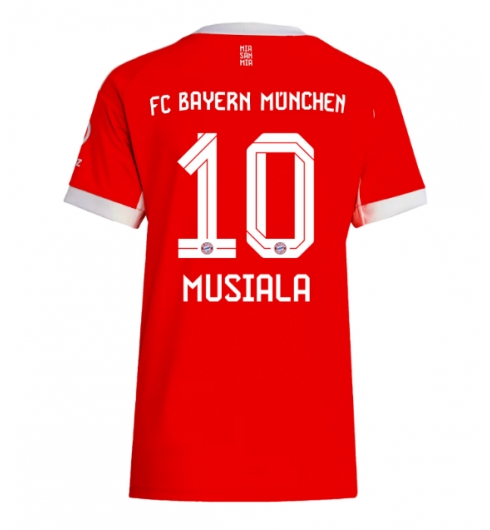Bayern Munich Jamal Musiala #10 Heimtrikot Frauen 2025-26 Kurzarm Bayern Munich Jamal Musiala #10 Heimtrikot Frauen 2025-26 Kurzarm