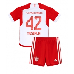 Bayern Munich Jamal Musiala #42 Heimtrikot Kinder 2023-24 Kurzarm (+ kurze hosen)