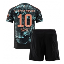 Bayern Munich Leroy Sane #10 Auswärtstrikot Kinder 2024-25 Kurzarm (+ kurze hosen)