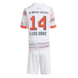 Bayern Munich Luis Diaz #14 Auswärtstrikot Kinder 2025-26 Kurzarm (+ kurze hosen)
