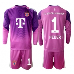 Bayern Munich Manuel Neuer #1 Torwart 3rd trikot Kinder 2025-26 Langarm (+ kurze hosen)