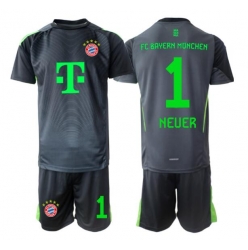 Bayern Munich Manuel Neuer #1 Torwart Auswärtstrikot Kinder 2025-26 Kurzarm (+ kurze hosen)