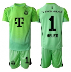 Bayern Munich Manuel Neuer #1 Torwart Heimtrikot Kinder 2025-26 Kurzarm (+ kurze hosen)
