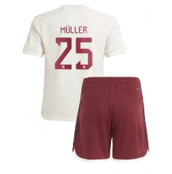 Bayern Munich Thomas Muller #25 3rd trikot Kinder 2023-24 Kurzarm (+ kurze hosen)